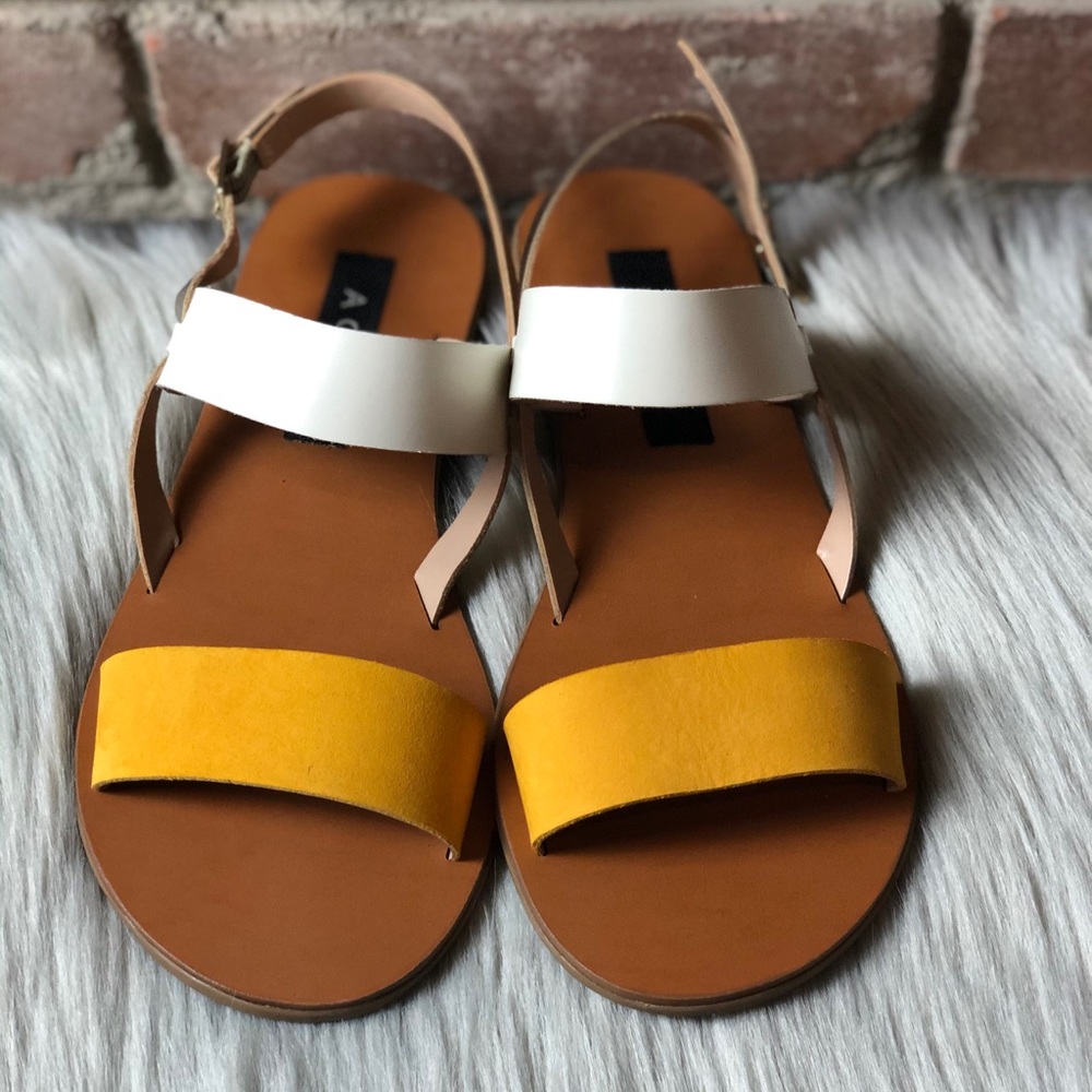 Woman’s aqua sandals